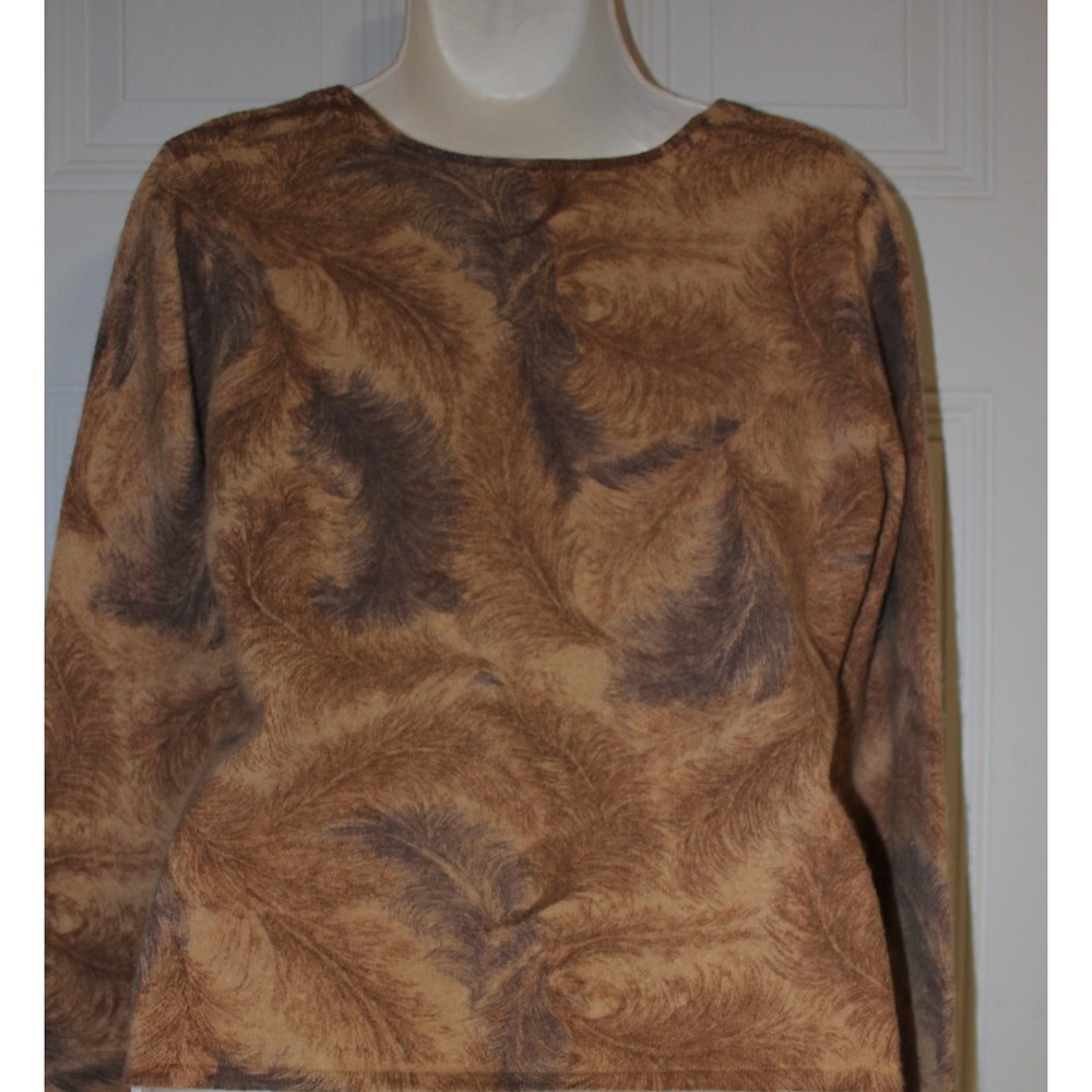 Deane & White Y2K Abstract Swirl Angora Lambswool Button Front Top SZ Medium - Picture 4 of 9